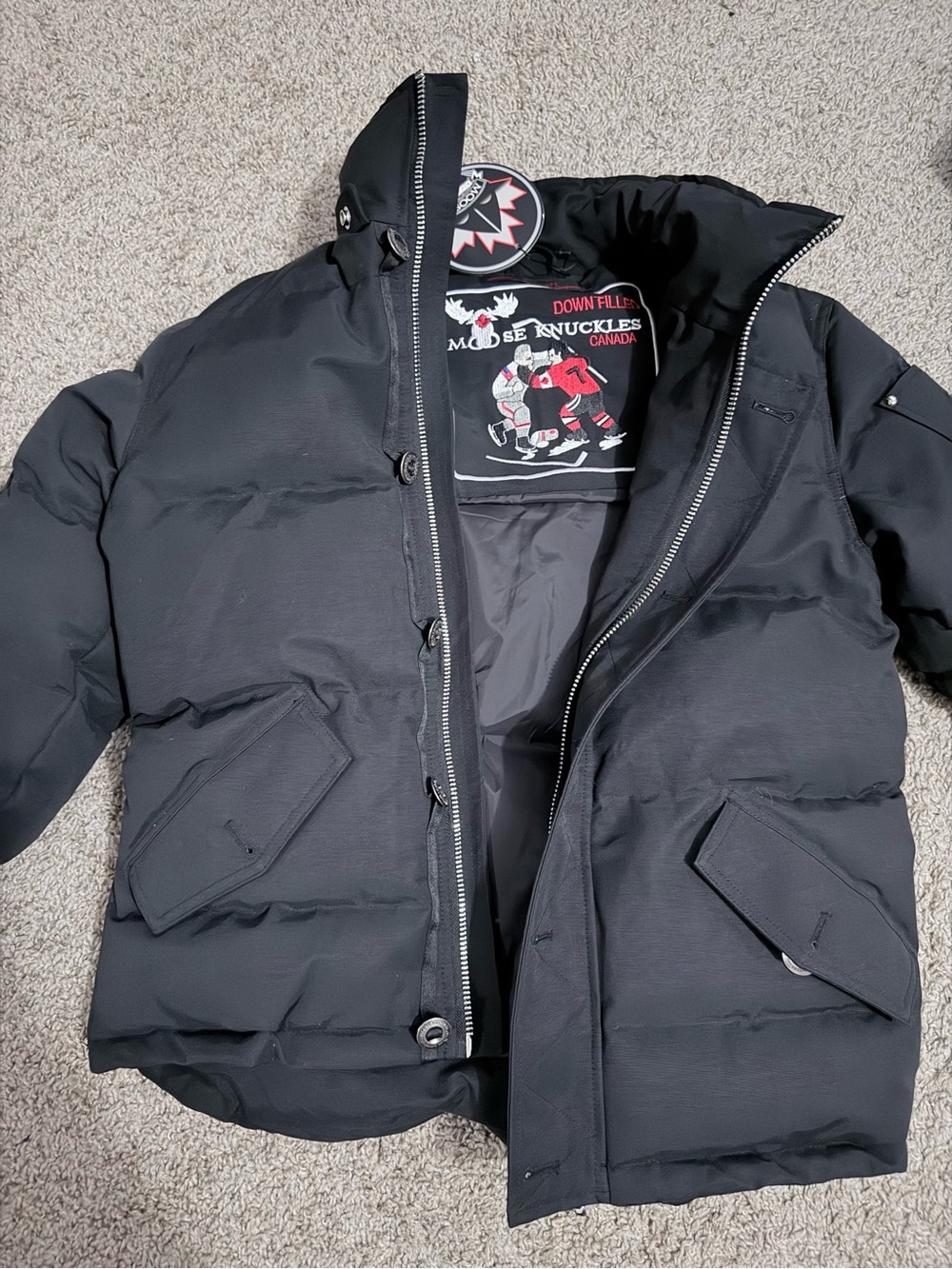 Moose Knuckles Men’s Black Heavyweight Puffer Jacket